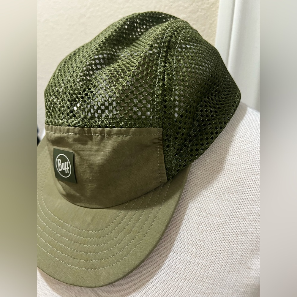Buff 5 panel walking / hiking military cap Men's Olive Green hat - Picture 3 of 7